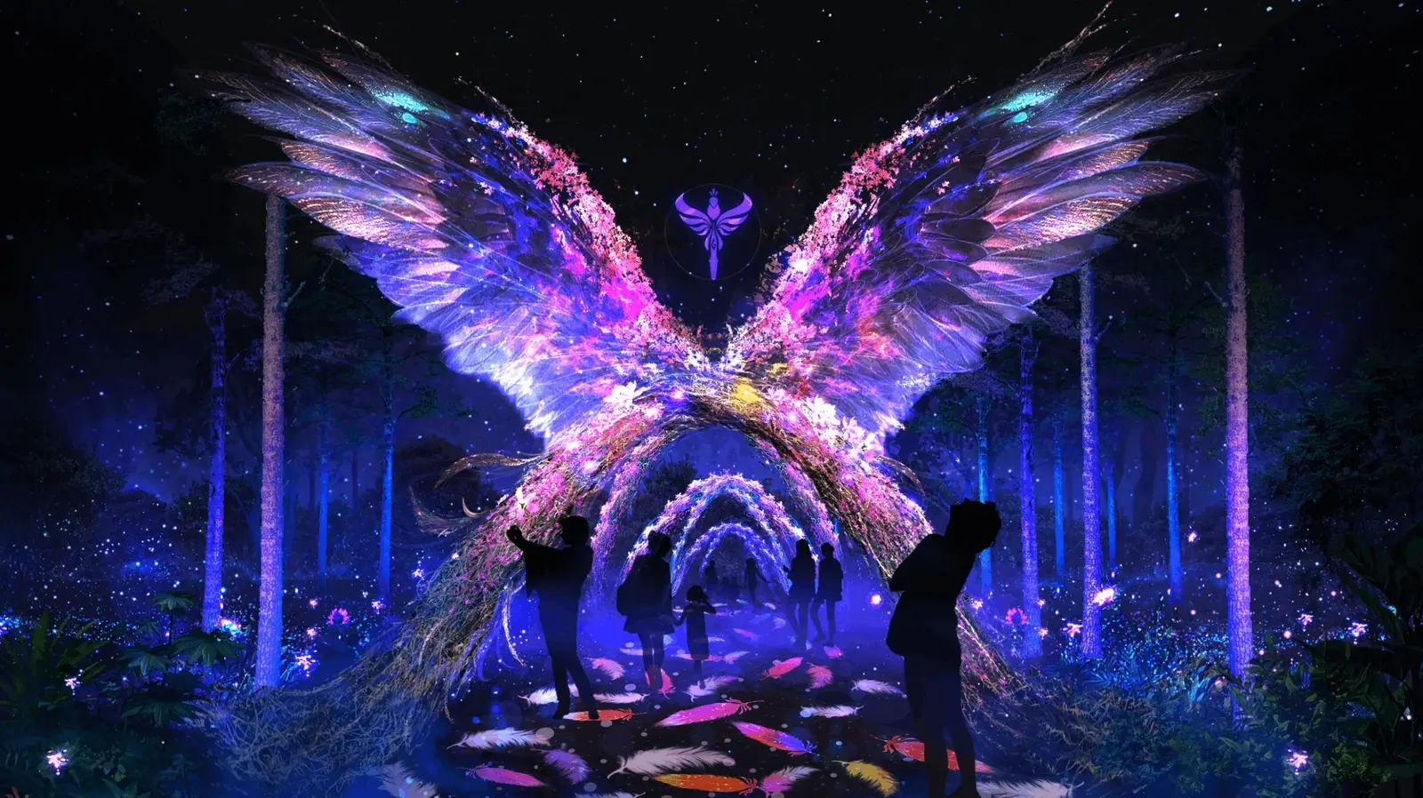 Mô hình ánh sáng trên tuyến tham quan đêm của Delight Park.