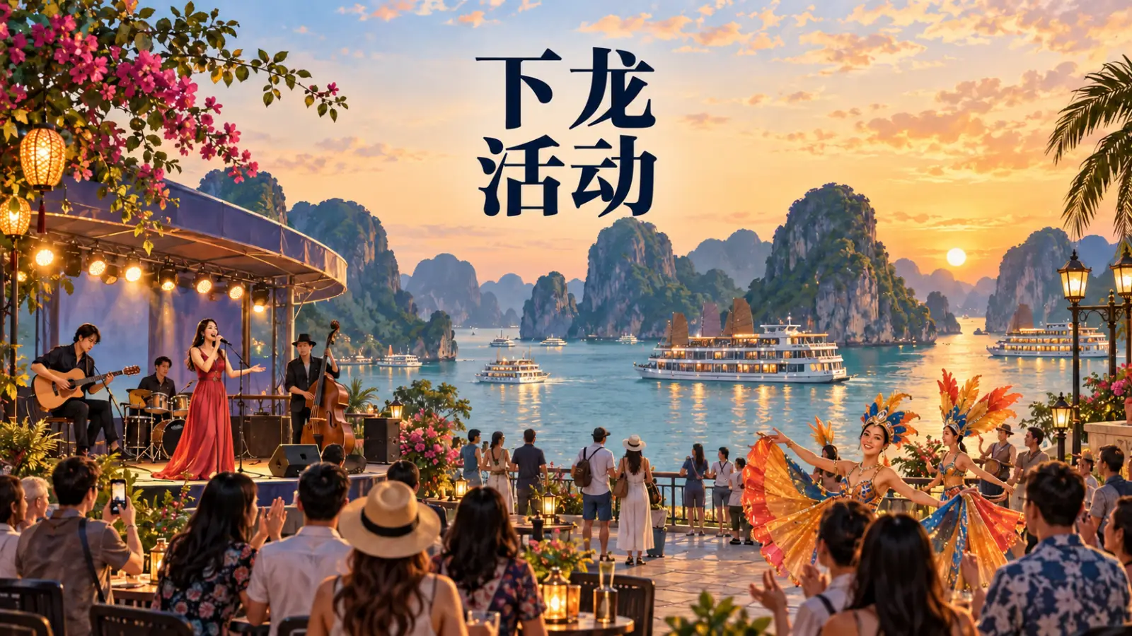 下龙活动：嘉年华、音乐演出、节庆与海湾聚会