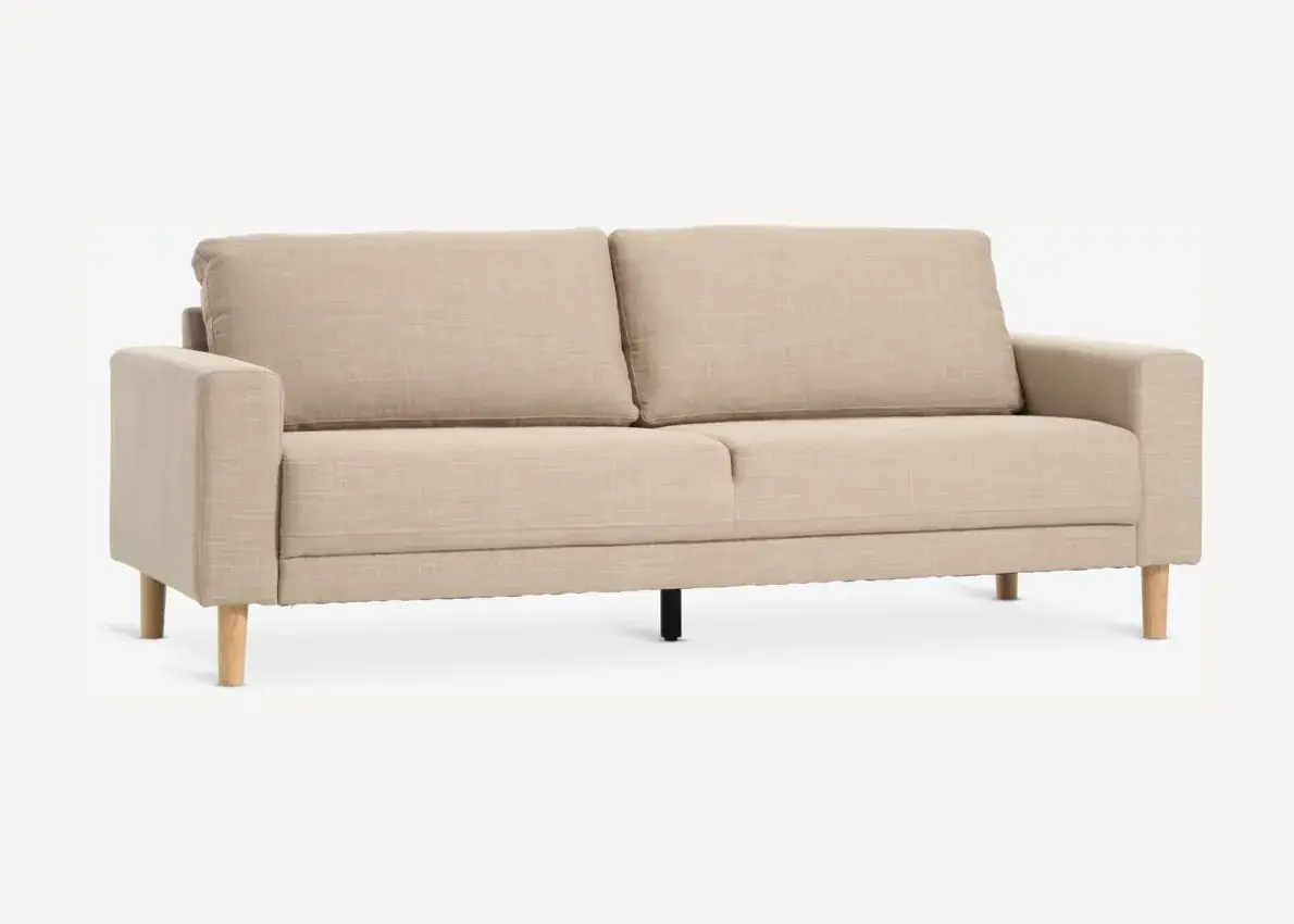 JYSK EGENSE 3-seat sofa — sand fabric