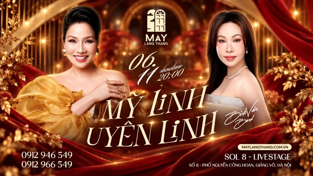 Mỹ Linh и Uyên Linh: вечер Mây Lang Thang в Ханое